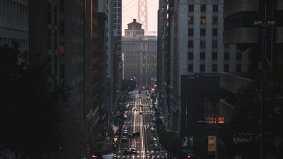 City road buildings pic 4k wallpaper