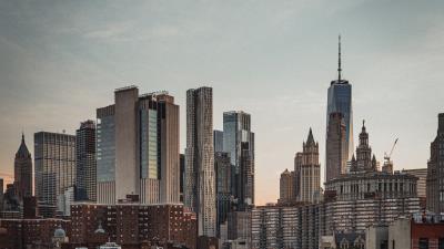 City road buildings picture 4k wallpaper