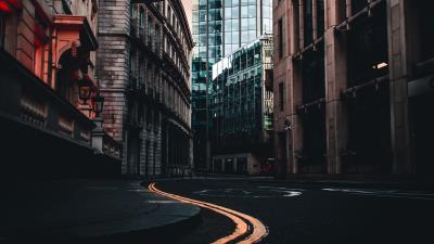 City road marking 4k wallpaper