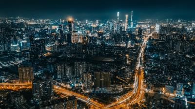 City road night 4k wallpaper