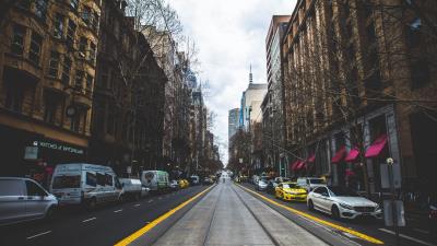 City street road 4k wallpaper