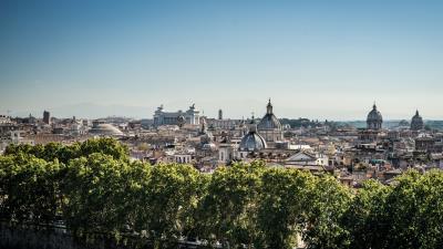 city building trees architecture 4k wallpaper