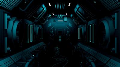 Corridor dark station 4k wallpaper