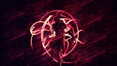 Cyborg neon costume 4k wallpaper