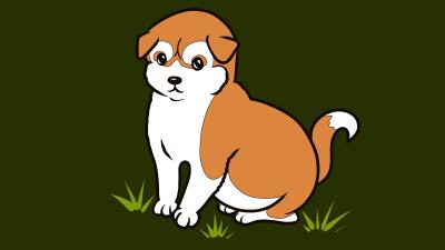 Dog akita art 4k wallpaper