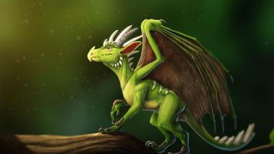 Dragon horns wings 4k wallpaper