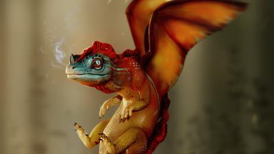 Dragon wings smoke 4k wallpaper