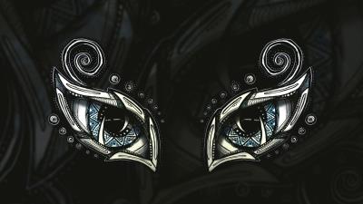 Eyes doodles art 4k wallpaper