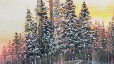 Forest sun art 4k wallpaper