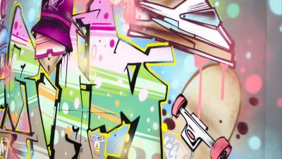 Graffiti wall art 4k wallpaper