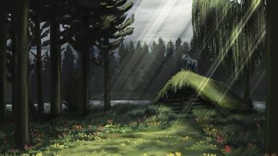 Hut wolf rays 4k wallpaper