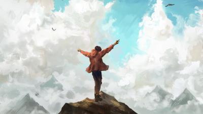 Man freedom rocks 4k wallpaper