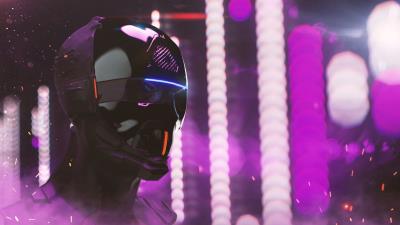 Mask helmet cyberpunk 4k wallpaper