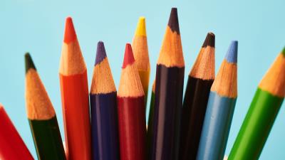 Pencils multicolored stationery 4k wallpaper