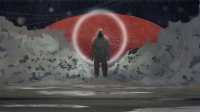 Silhouette demon art 4k wallpaper