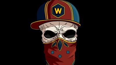 Skull cap kerchief 4k wallpaper