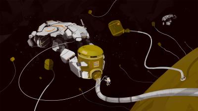 Space astronaut spaceship 4k wallpaper