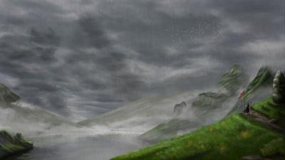 Traveler flag rock 4k wallpaper