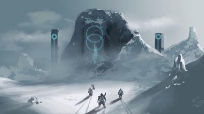 Wanderers rock fantasy 4k wallpaper