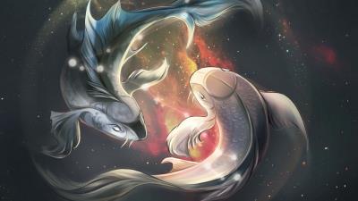 Zodiac sign fish horoscope 4k wallpaper