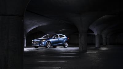 Mazda auto parking 4k wallpaper