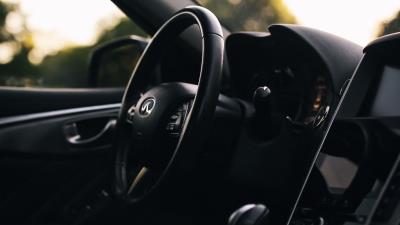 Mazda car steering wheel 4k wallpaper