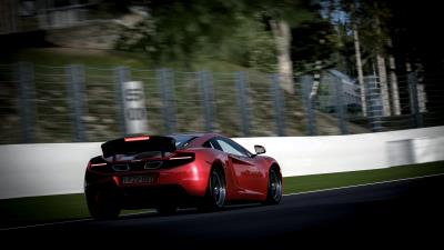 Mclaren movement red speed motion blur 4k wallpaper