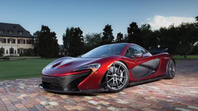 Mclaren red side view supercar 4k wallpaper