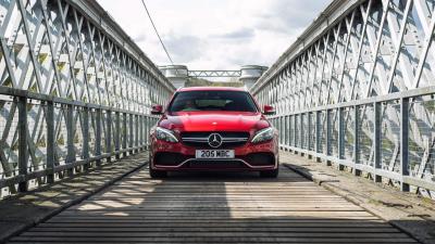 Mercedes amg c63 estate uk spec s205 red 4k wallpaper