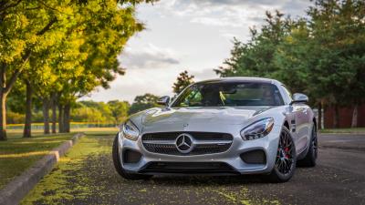 Mercedes amg gt s mercedes benz silver side view 4k wallpaper