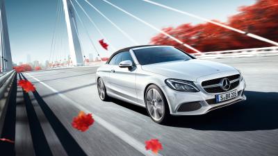 Mercedes benz c class cabriolet 2017 4k wallpaper