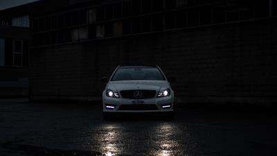Mercedes benz car front view 4k wallpaper