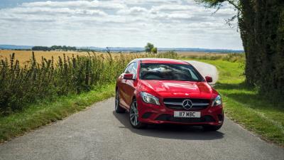 Mercedes benz cla class x117 red 4k wallpaper