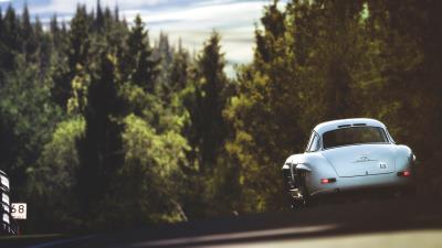 Mercedes rear view silver 4k wallpaper
