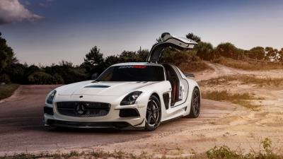 Mercedes sls black series renntech tuning 4k wallpaper
