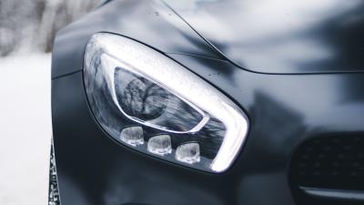 Mercedesbenz mercedes headlight 4k wallpaper