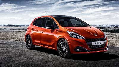 Peugeot 208 red side view 4k wallpaper