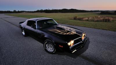 Pontiac firebird 1978 black 4k wallpaper