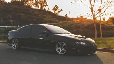 Pontiac gto black side view cars 4k wallpaper