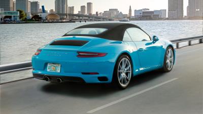 Porsche 911 carrera s rear view 4k wallpaper