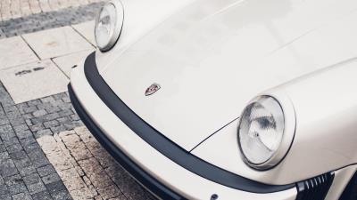 Porsche front bumper lights logo 4k wallpaper