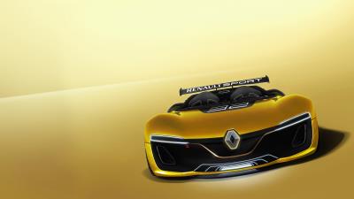 Renault sport spider yellow 4k wallpaper