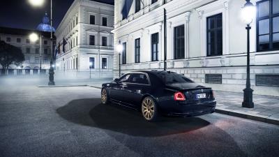 Rolls royce ghost 2015 rear view 4k wallpaper