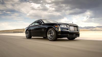 Rolls royce wraith movement side view 4k wallpaper