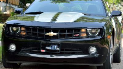 Sports car chevrolet camaro bumper front view 4k wallpaper