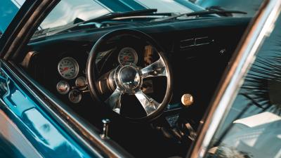 Steering wheel speedometer interior 4k wallpaper