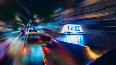 Taxi cars traffic 4k wallpaper