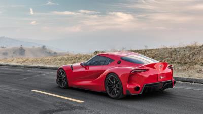 Toyota ft 1 red machine side view 4k wallpaper