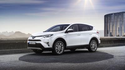 Toyota rav4 side view white 4k wallpaper