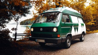 Van car green 4k wallpaper